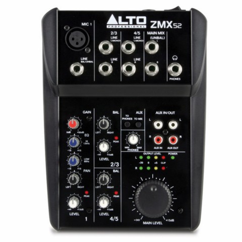 Alto ZEPHYR ZMX52 Compact 5-Channel Mixer